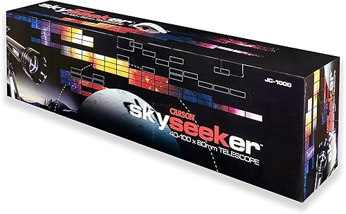 Miniatura 8 de Carson SkySeeker 40x-100x telescopio refractor principiante con trípode de aluminio (JC-1000)