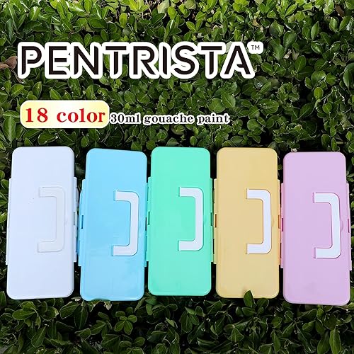 Miniatura 6 de Juego de pinturas Gouache, 18 colores x 1.0 fl oz, juego de pintura Jelly Gouache con caja portátil, pintura no tóxica para lienzo y papel,