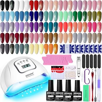 Amazon.com: JODSONE Gel Nail Polish Kit with U V Light 32 Colors