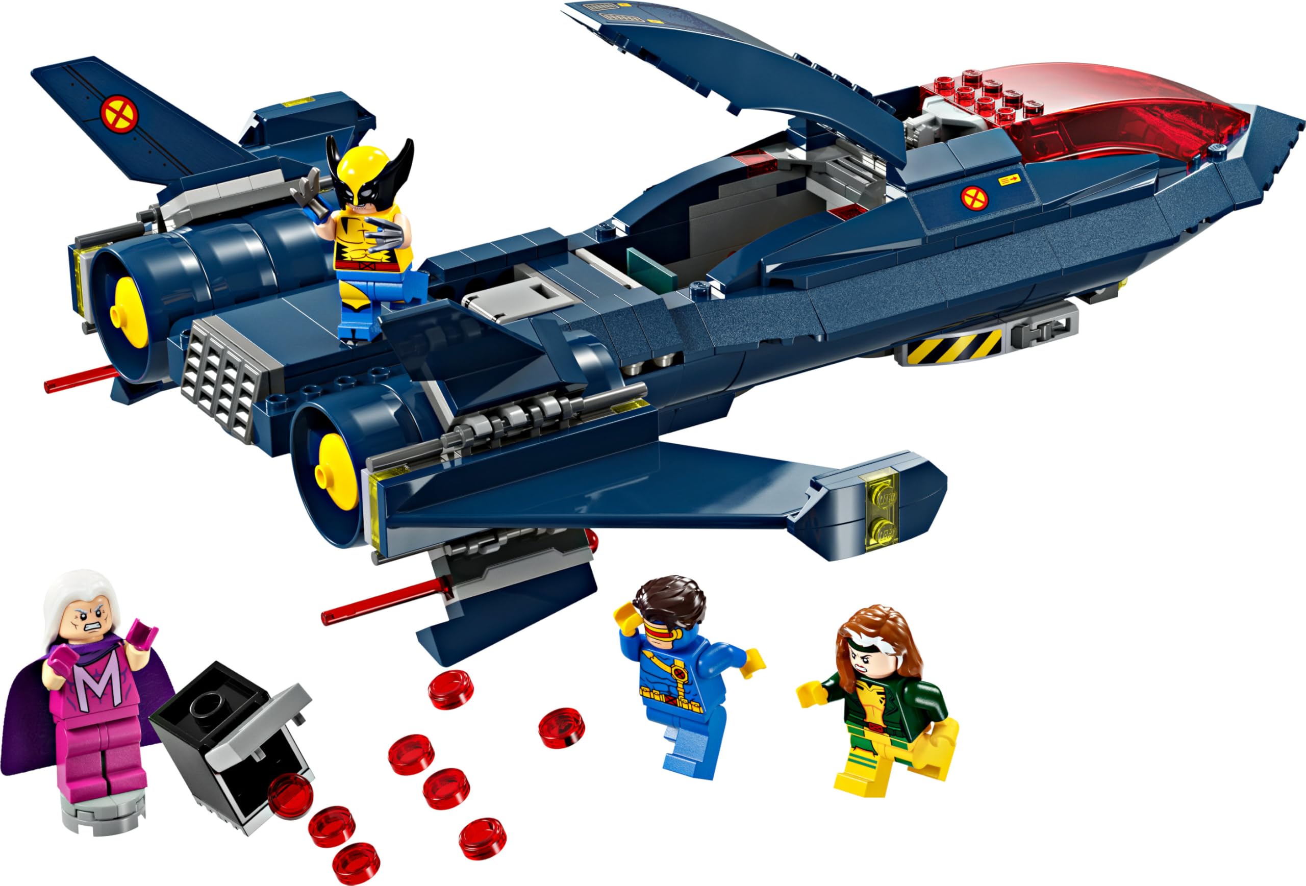 LEGO | Marvel X-Jet der X-Men - Modell Flugzeug zum Bauen mit Figuren inkl. Wolverine und Rogue -Kreatives Superhelden Spielzeug für Kinder - Geschenk für Jungs und Mädchen ab 8 Jahren - 76281