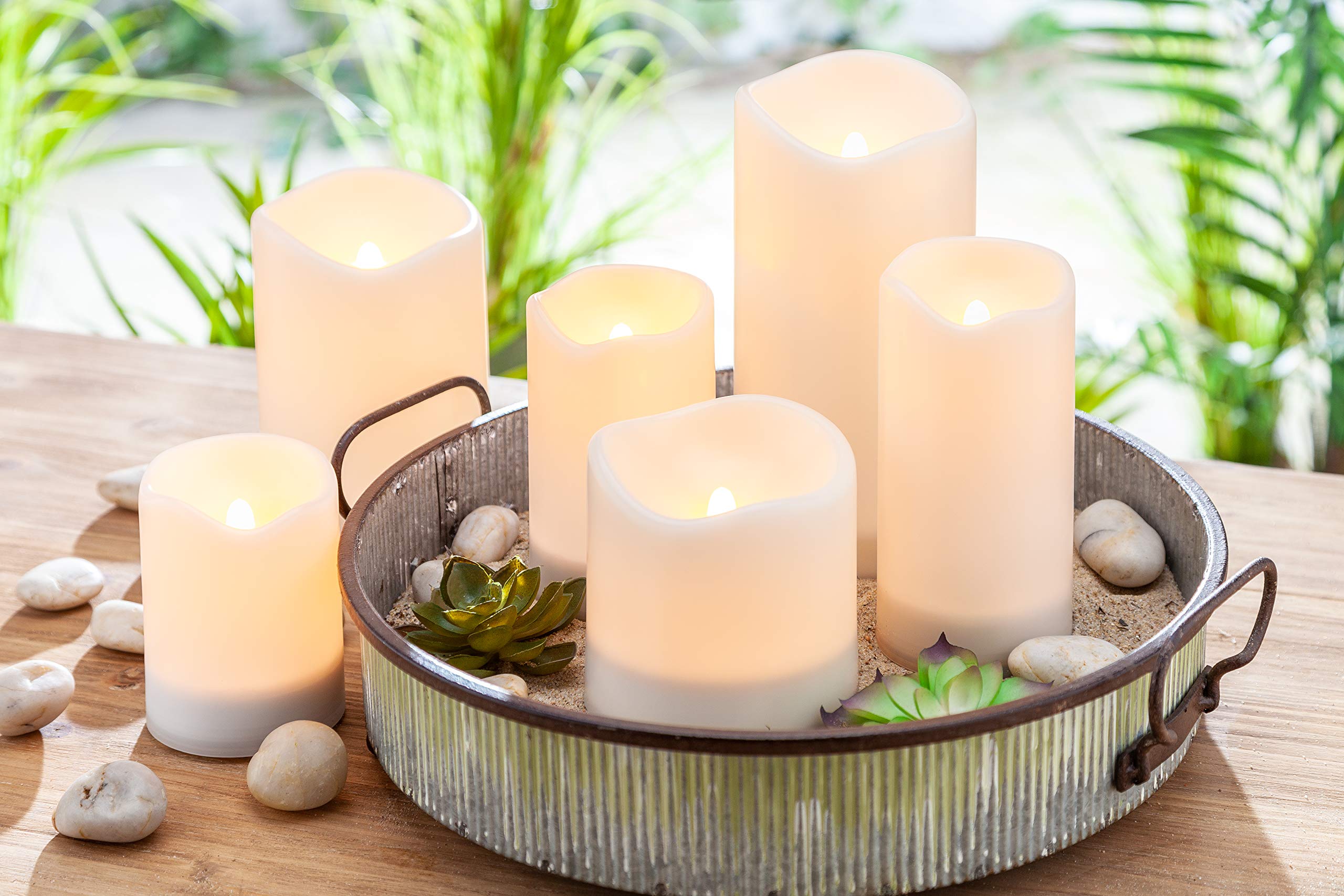 Amazon.co.jp: ホワイト アウトドア ソーラー フレームレス キャンドル