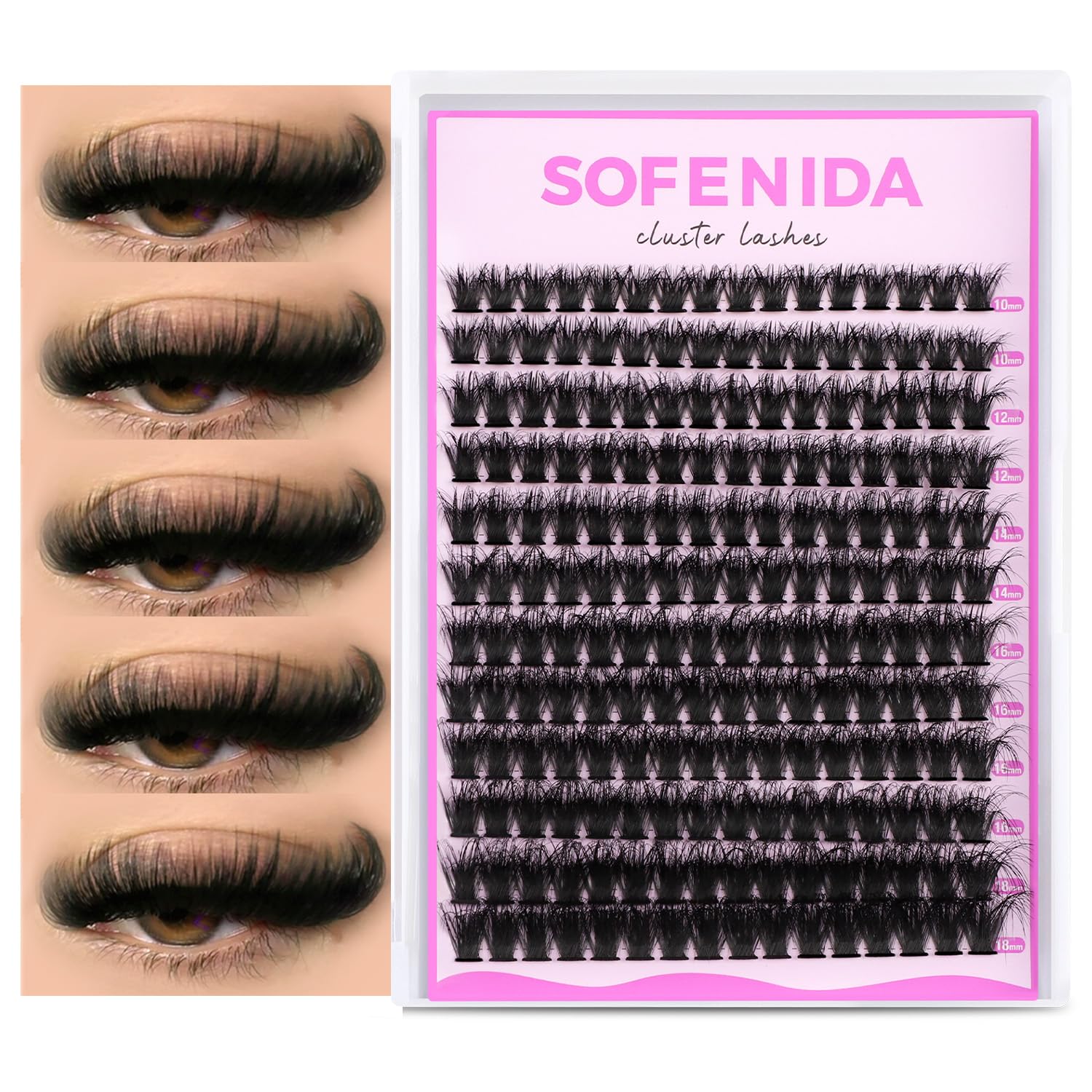 SOFENIDA 80D Lash Clusters Kit - Volume Eyelashes -13