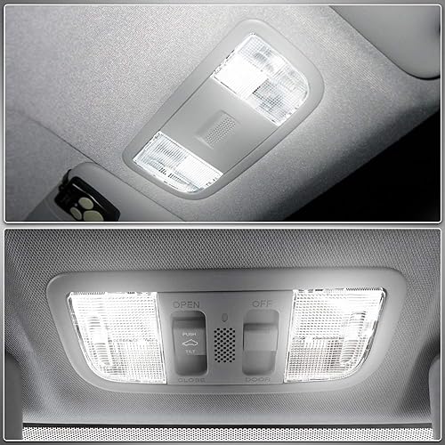 Miniatura 6 de HERCOO Kit de lente de cubierta de luz de cúpula de techo con interruptor de lámpara de cúpula interior de techo, bombilla LED compatible con Honda