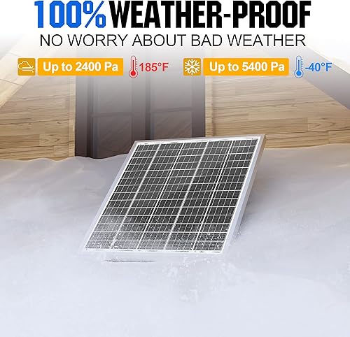 Miniatura 5 de SOLPERK Kit de panel solar de 50 W 24 V, controlador inteligente impermeable 10A PWM, cargador de batería solar para el hogar al aire libre para RV,