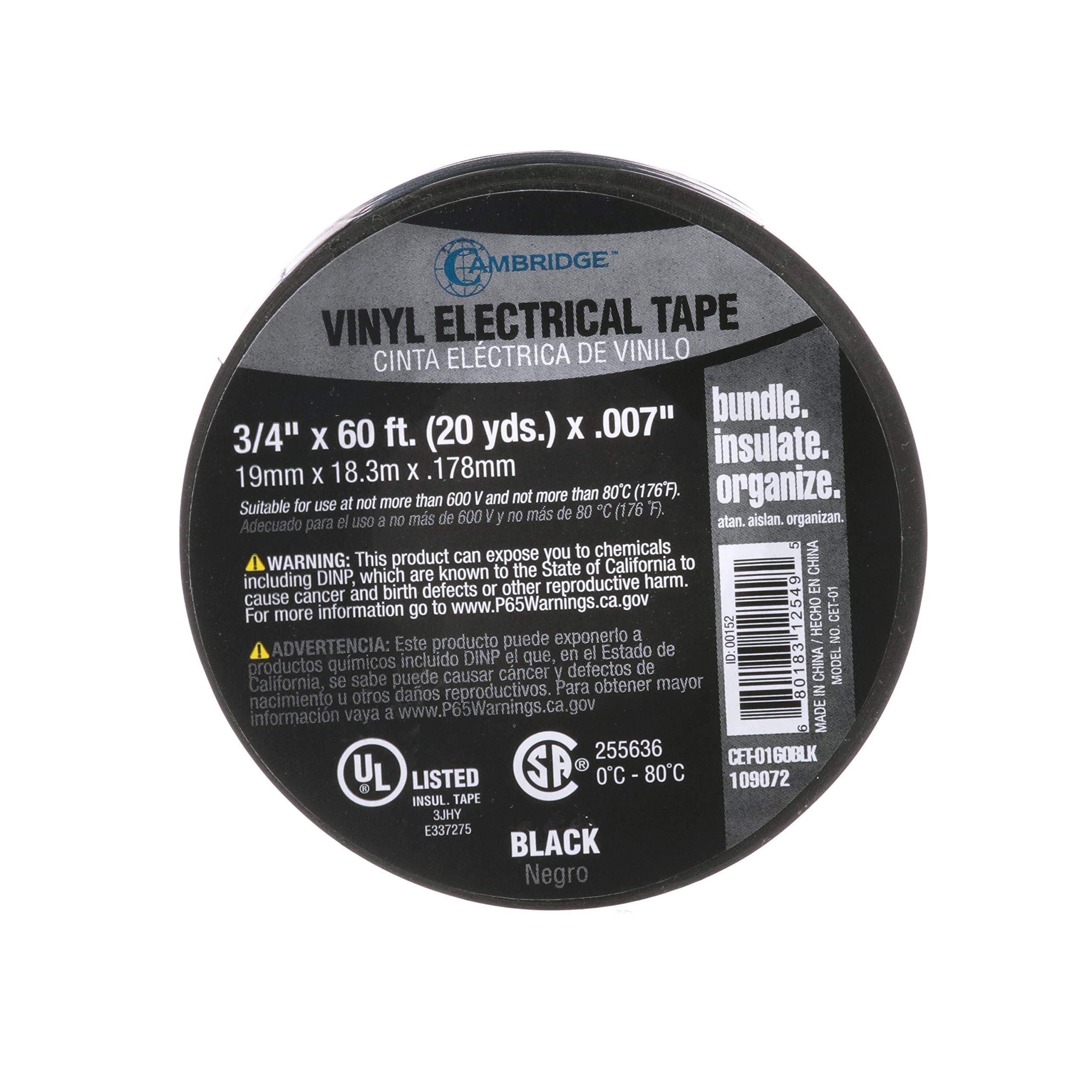 Seachoice Electrical Tape Black 3/4 In. X 60 Ft.