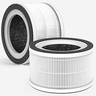 SAKEGDY Replacement HEPA Filter Compatible with Afloia Fillo Purifier, Also Compatible with Mooka Allo Purifier, 3-in-1 High Efficiency Filter, 2 Pack