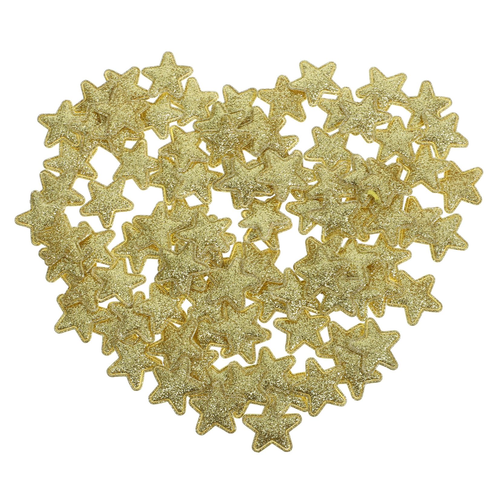 Écussons tissu étoile de Noël en relief et légers, lot de 100 pièces pour mercerie créative