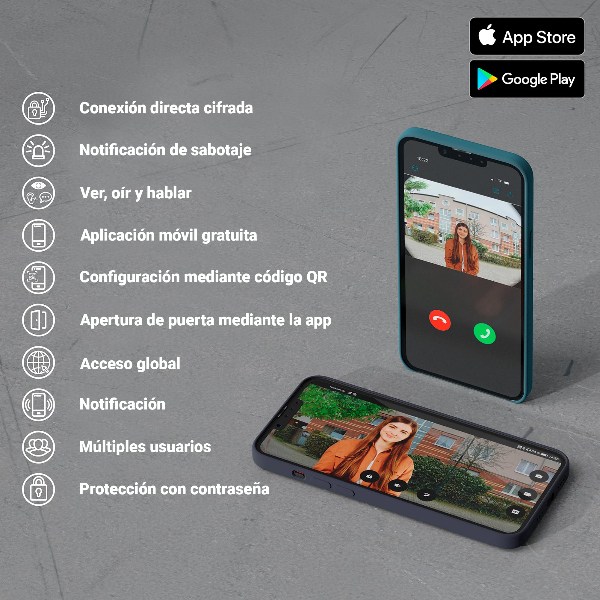 Goliath® Videoportero [Monitor 7"] Portero Automatico con Camara - Videoportero 2 Hilos - Telefonillo con Camara - Video Portero - Resistente al Clima y vandalismo - Empotrada