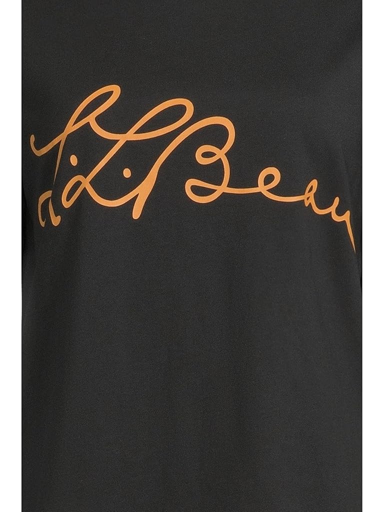 Black L.L.Bean Signature Premium Essential Novelty Short Sleeve Tee