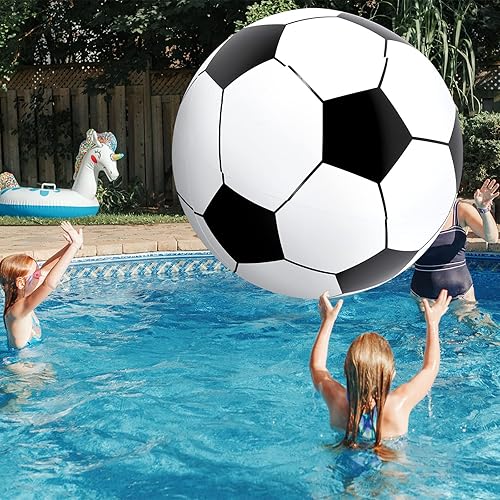 Miniatura 4 de Lewtemi - Gran pelota de fútbol hinchable gigante, pelota de playa grande hinchable para deportes acuáticos, pelota de playa para piscina