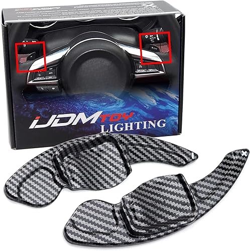 iJDMTOY Patrón de fibra de carbono de tejido de sargaestilo más grande, extensiones de palanca de cambios compatibles con Mazda 3Axela 6Atenza CX-3