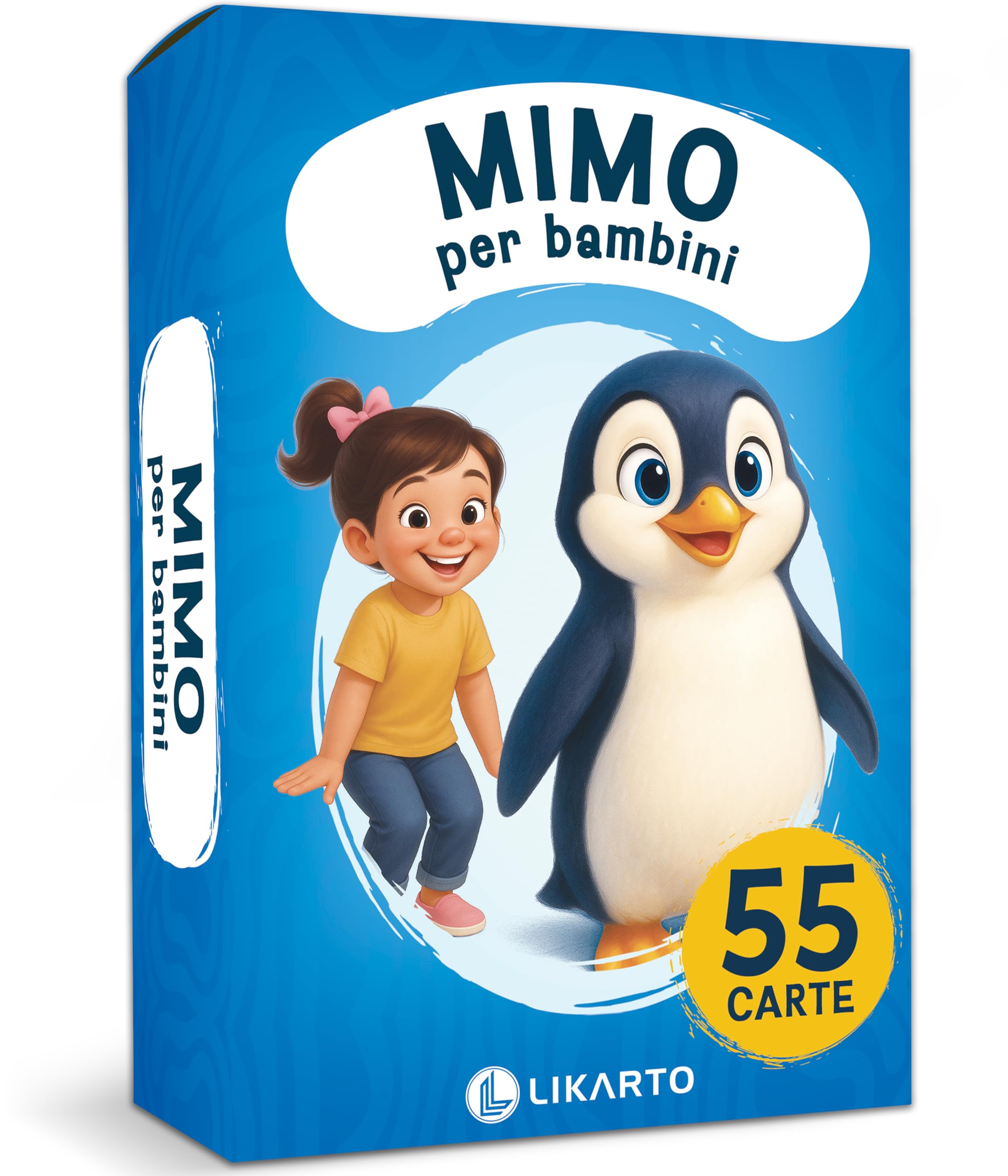 Mimo per bambini – Gioco carte divertente di mimica da 4, 5, 6, 7, 8, 9 anni – Gioco di indovinelli per tutta la famiglia – Per giocare all’aperto e in casa – Idea regalo per bambine e bambini