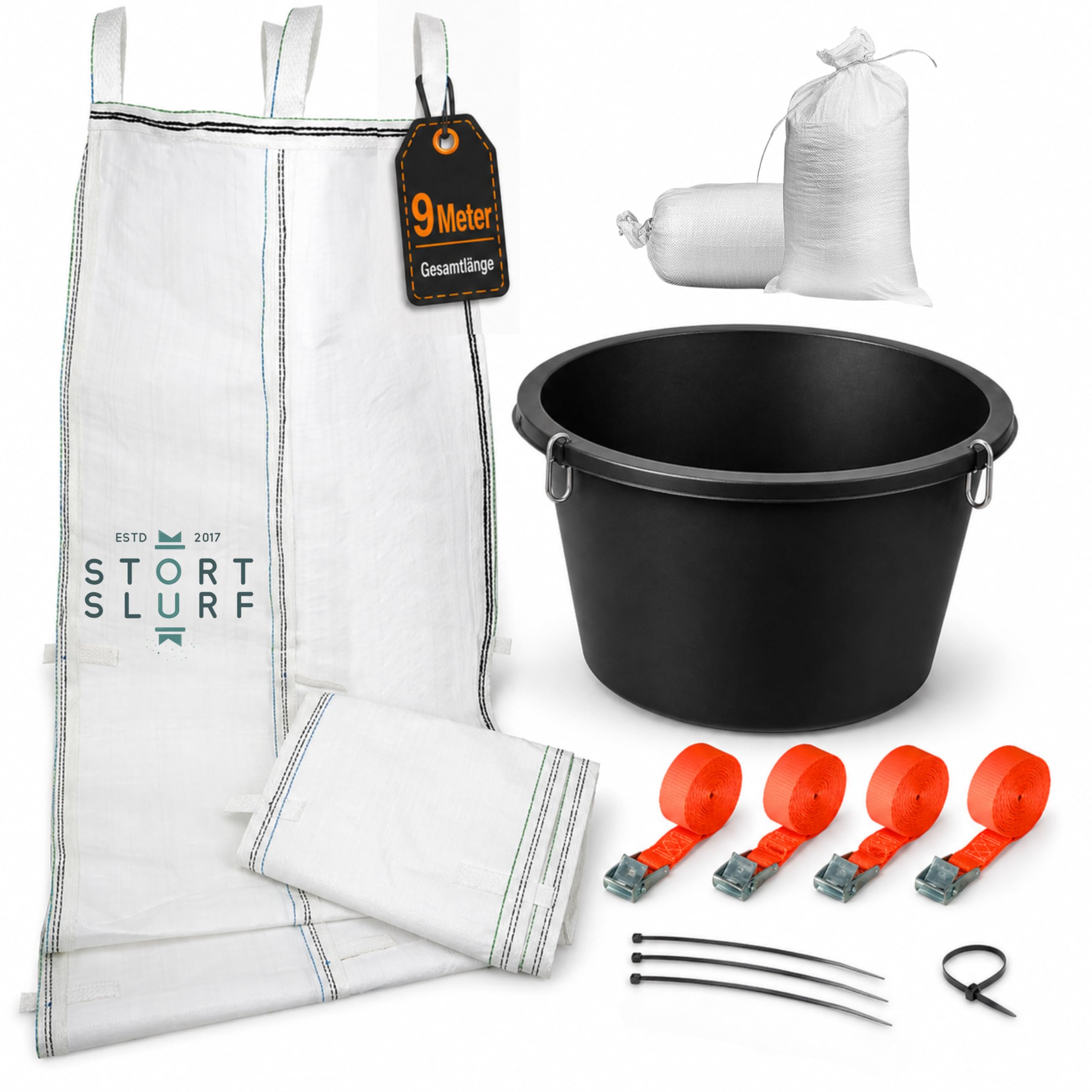 Lot de 20 sacs en tissu pour gravats, lourds, pour gravats de construction, pour charges lourdes
