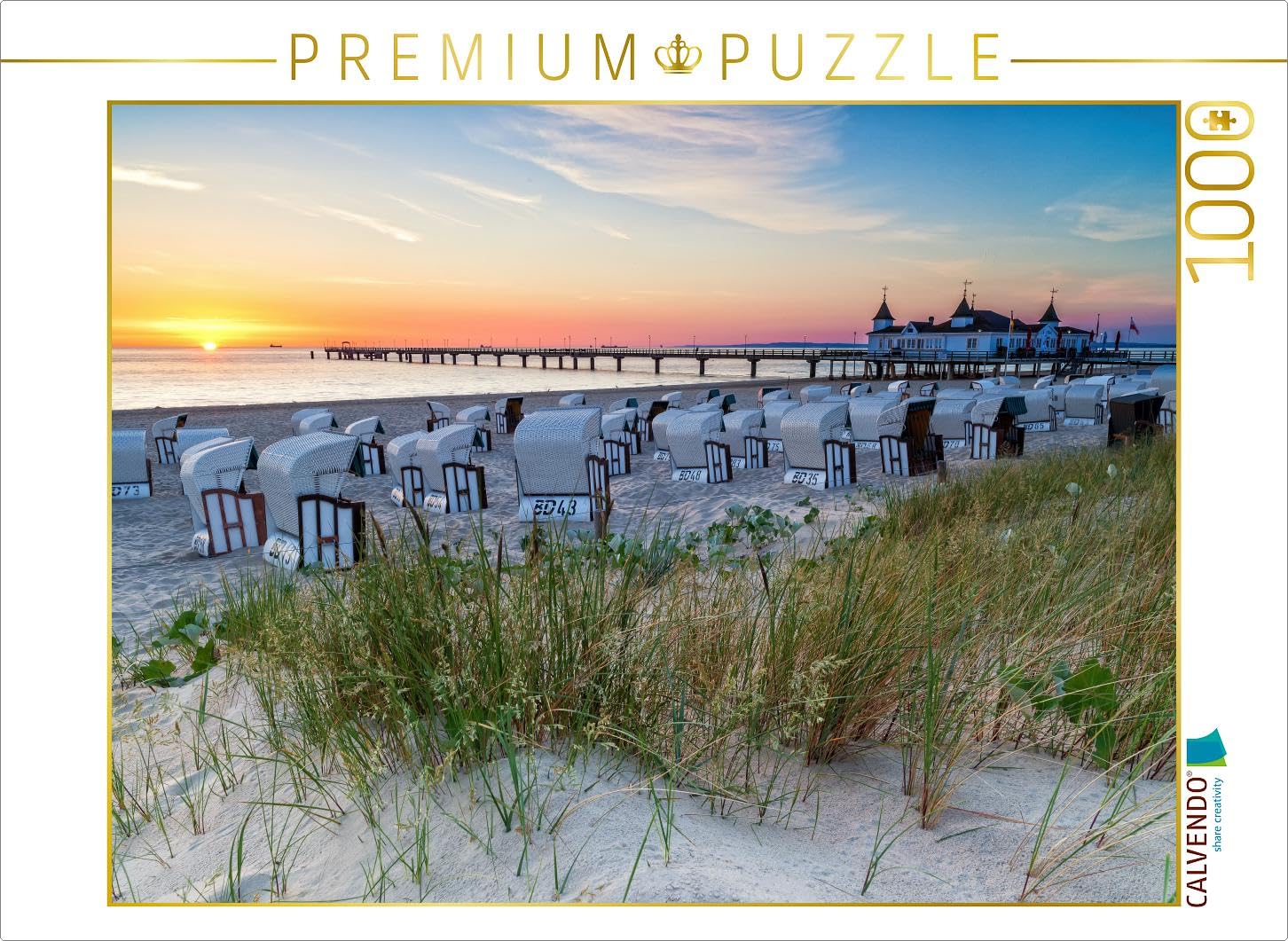 CALVENDO Puzzle Seebrücke Ahlbeck – 1000 Teile, 64x48 Cm, Foto-Puzzle Von Tilo Grellmann