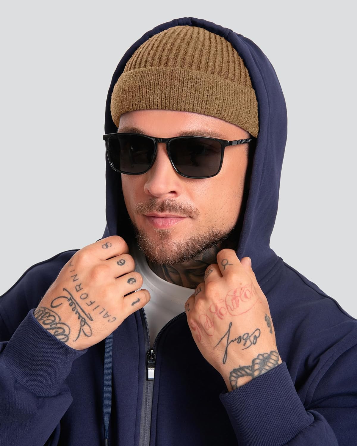 ROYBENS Short Fisherman Beanie for Men Women, Wool Warm Winter Hat, Swag Knit Cuff Soft Trawler Beanies Watch Cap Skull Caps - Image 2