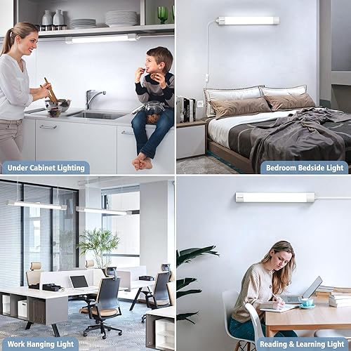 Miniatura 2 de Airand Lámpara LED de techo, luz enchufable de 1.43 pies, 2 unidades, IP66, impermeable, enlazable, 5000 K, 16 W, barra de luz debajo del gabinete,