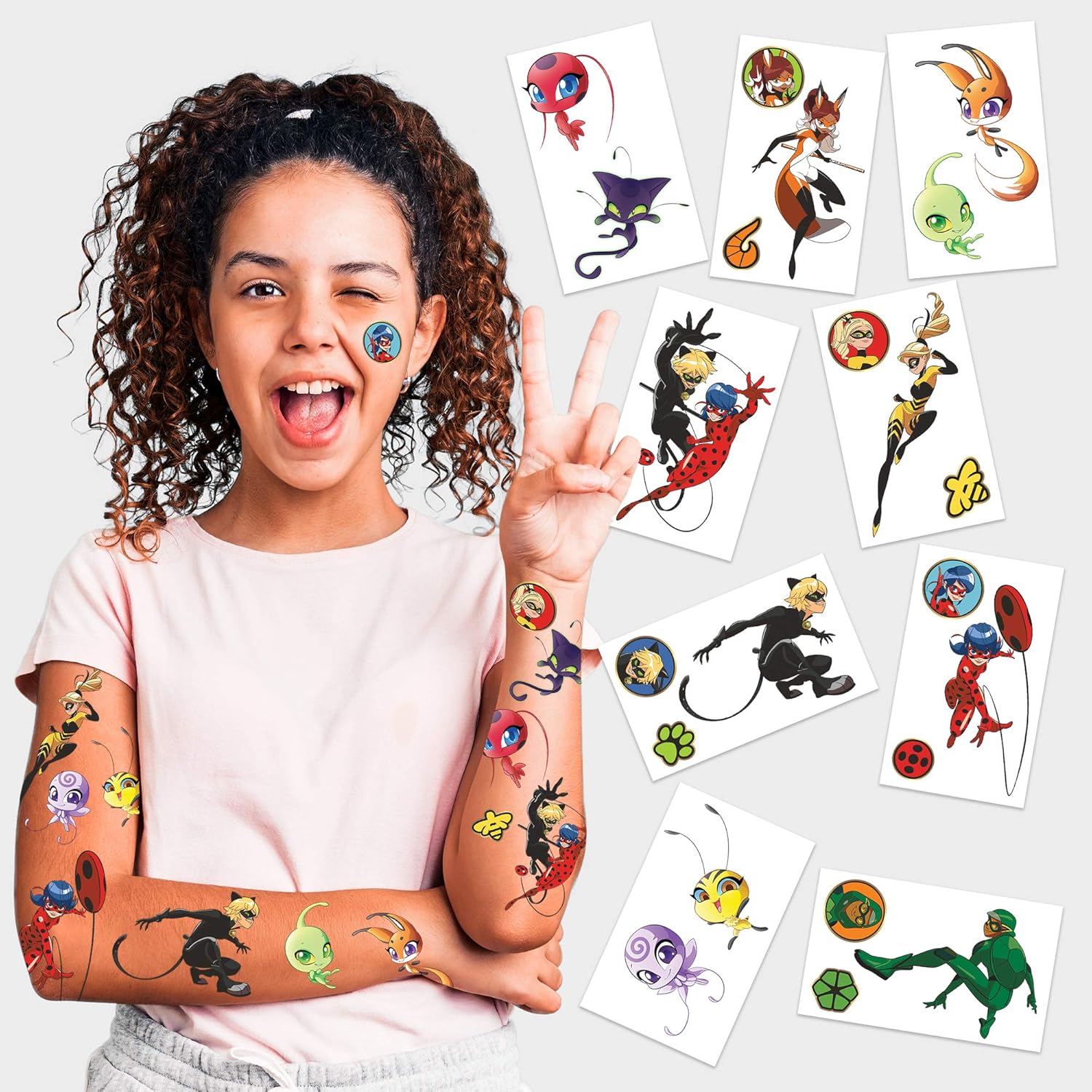 Amazon Com Miraculous Ladybug Temporary Tattoos Pack Of 9 Ladybug Cat Noir Rena Rouge Queen Bee Carapace Tikki Plagg More Made In The Amazon Com Miraculous Ladybug Temporary Tattoos Pack Of 9 Ladybug Cat Noir Rena Rouge Queen Bee Carapace Tikki Plagg More Made In The