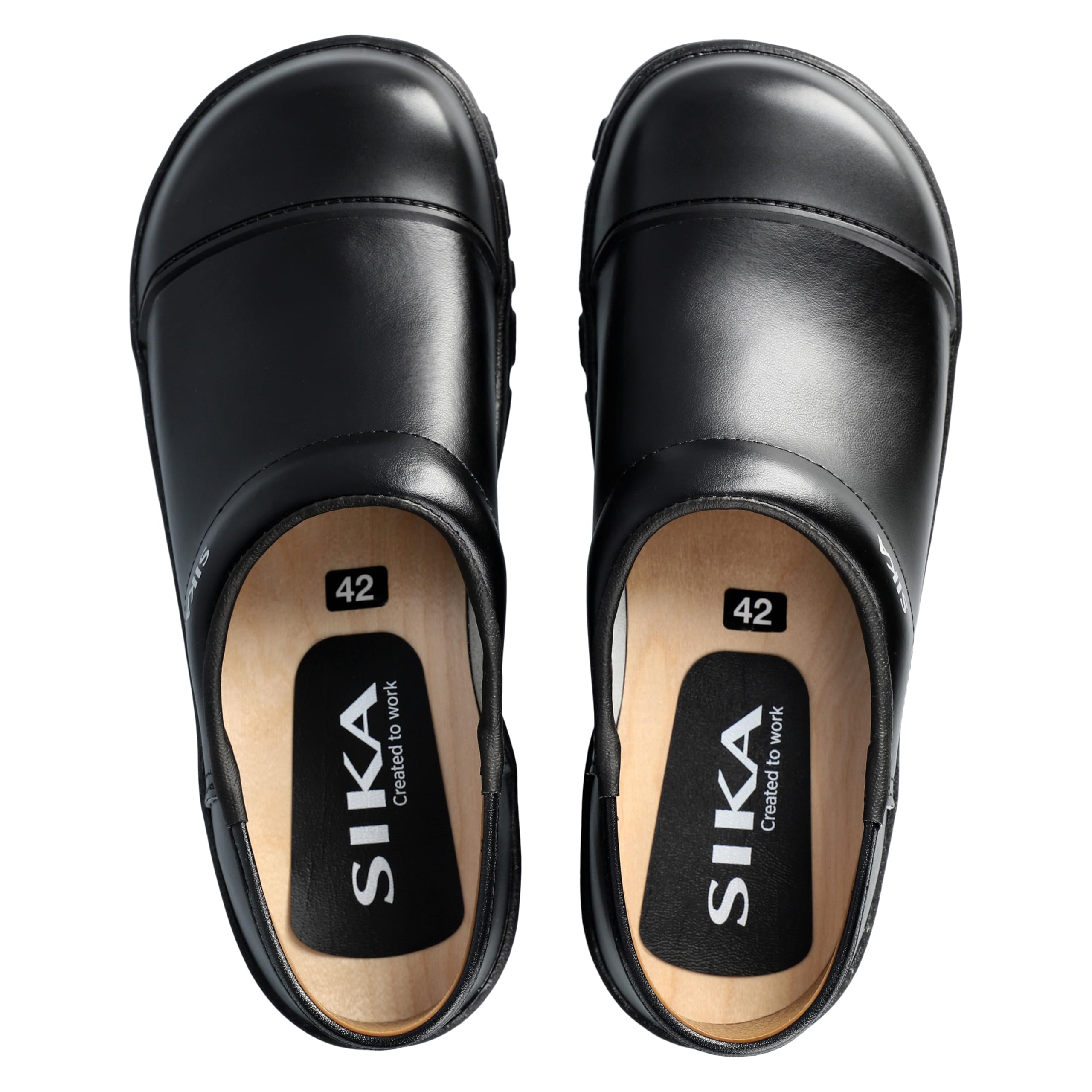 SIKA 2530 Comfort Clog – szerokie dopasowanie i wkładka z drewna – idealne do wypoczynku, szpitala i opieki, hotelu/restauracji/stołówki, obsługi i czyszczenia, przemysłu farmaceutycznego, przemysłu
