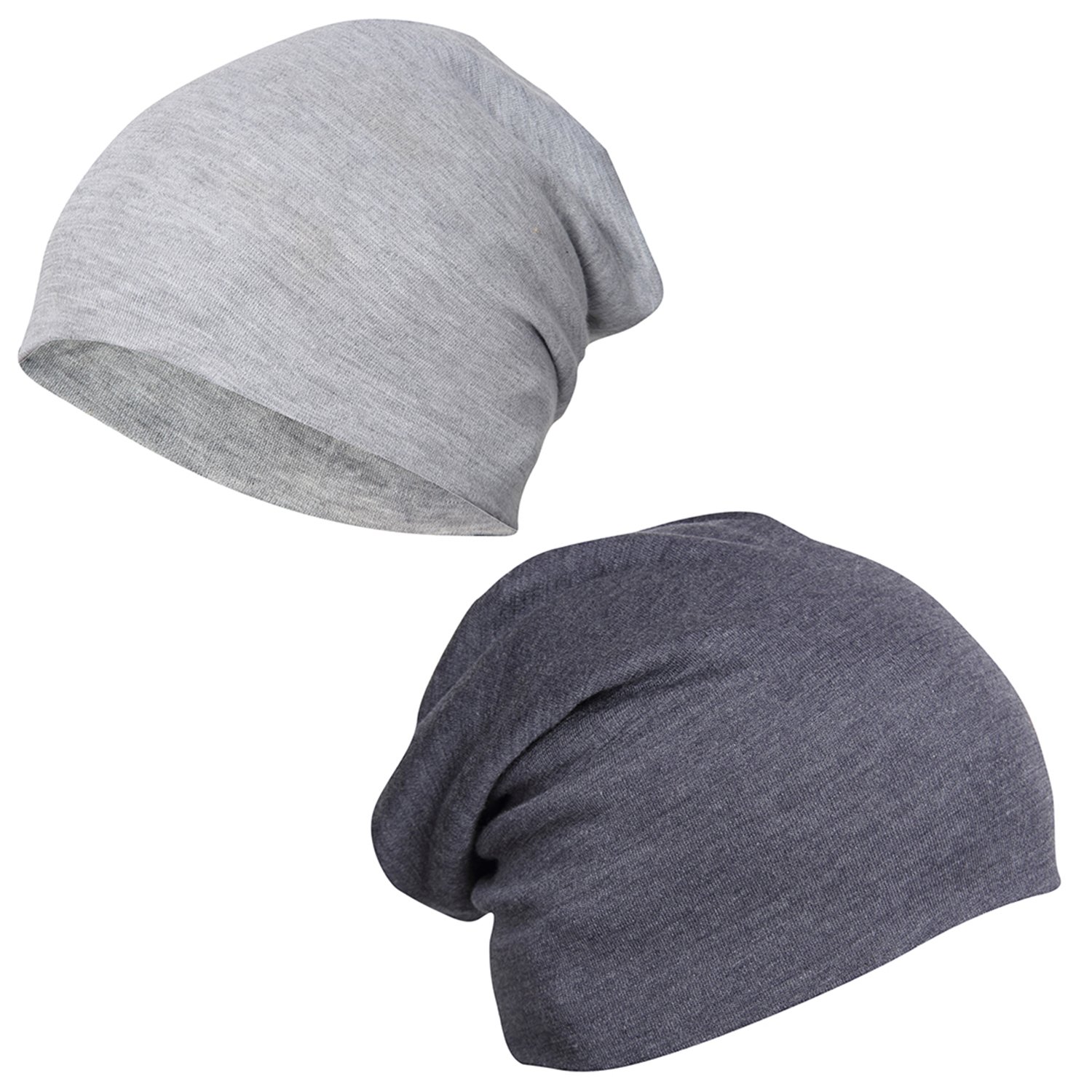 FabSeasons Cotton Slouchy Beanie and Skull Cap for Summer, Winter, Autumn & Spring Season. Combo Pack of 2 (Gray, Blue) (B074FZWVYL) Amazon Price History, Amazon Price Tracker