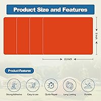 Vista 453 de KING MOUNTAIN Parche de reparación de lona de 9 x 11 pulgadas, 2 piezas, parche de tela impermeable autoadhesivo para sofás, tiendas de campaña