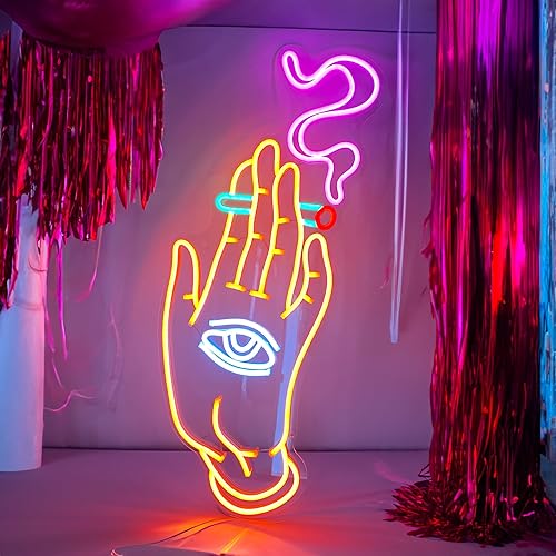 Miniatura 4 de Letrero de neón de ojo solitario para decoración de pared, luz de neón LED para bar, boda, cumpleaños, fiesta en casa, regalos de decoración