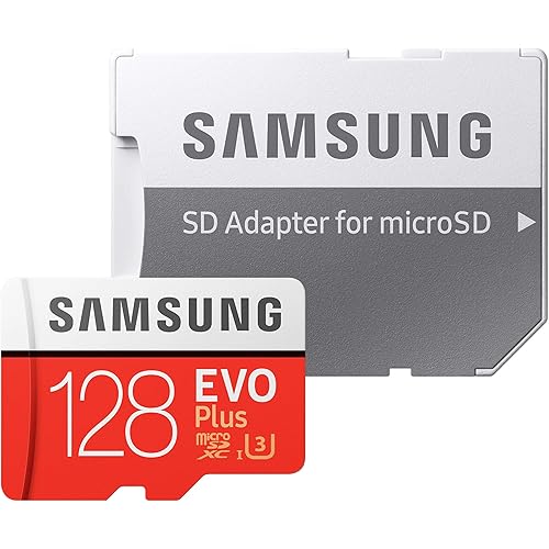 SAMSUNG 128GB EVO Plus microSDXC UHS-I U3 100MB/s Full HD & 4K UHD Memory Card with Adapter (MB-MC128GA, 2021)