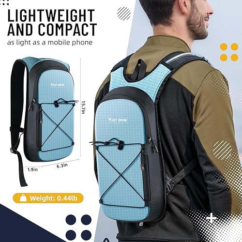 Miniatura 3 de Mochila de hidratación con vejiga de hidratación de TPU, mochila de agua ligera para senderismo, mochila de hidratación con bolsa de agua de 2