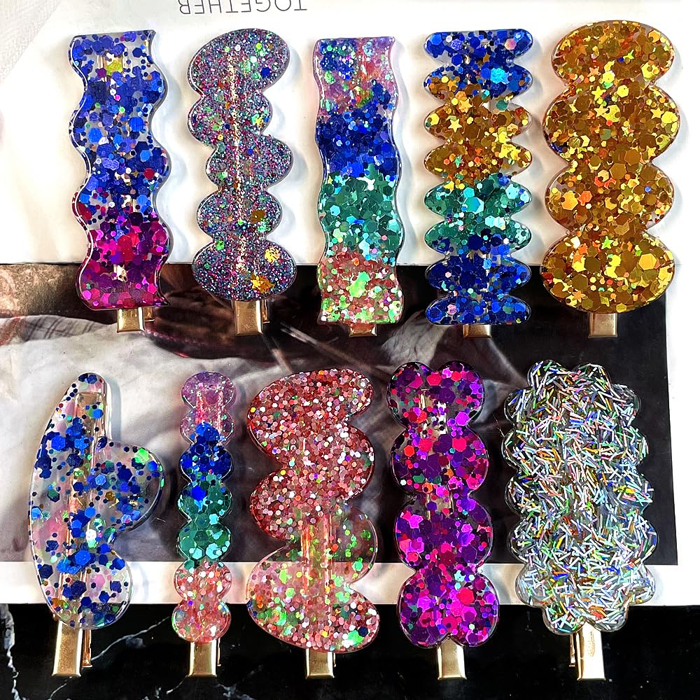 SENHAI 8 PCS Multi-Style DIY Pinces à Cheveux Moules En Résine, Avec 20