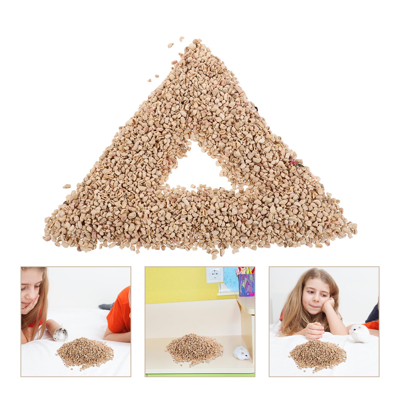 Gatuida 1000g Lettiera di Pannocchia di Mais per Criceti Assorbe umidità Mantiene Un Aroma Fresco per Gabbie di Piccoli Animali Come Gerbilli Nani e Conigli Colore Casuale
