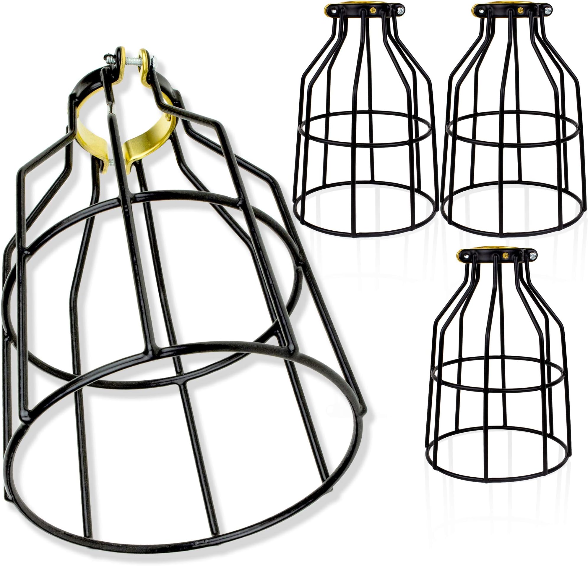 Industrial Light Bulb Cage 4 Pack, DIY Vintage Style Light Cage for Pendant Light Wall Lamp