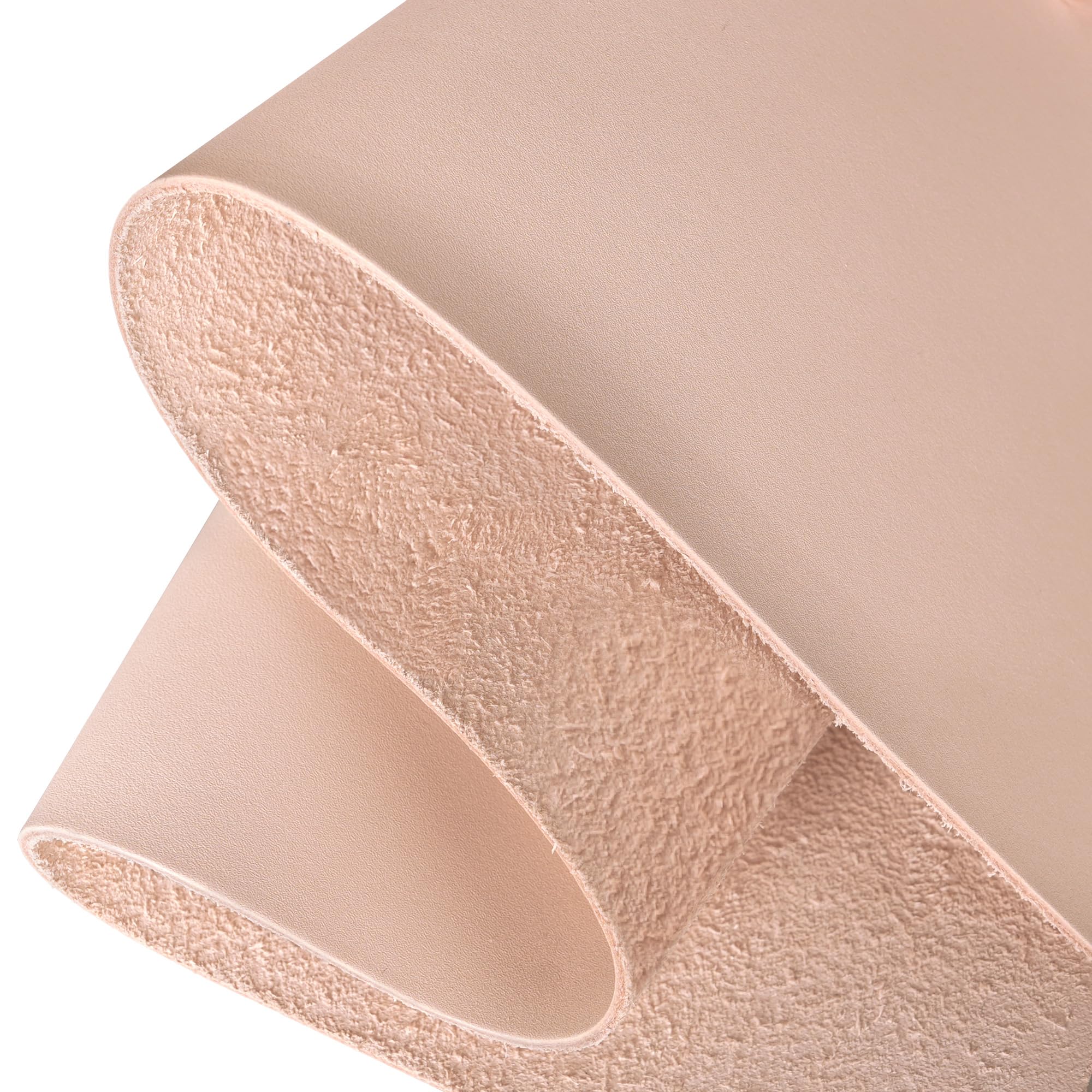 Jowlroel Tooling Leather Square 1.8-2.0MM Thick, Vegetable Tanned Leather Sheets for Crafts Sewing Hobby Workshop, White Precut 8"x12"