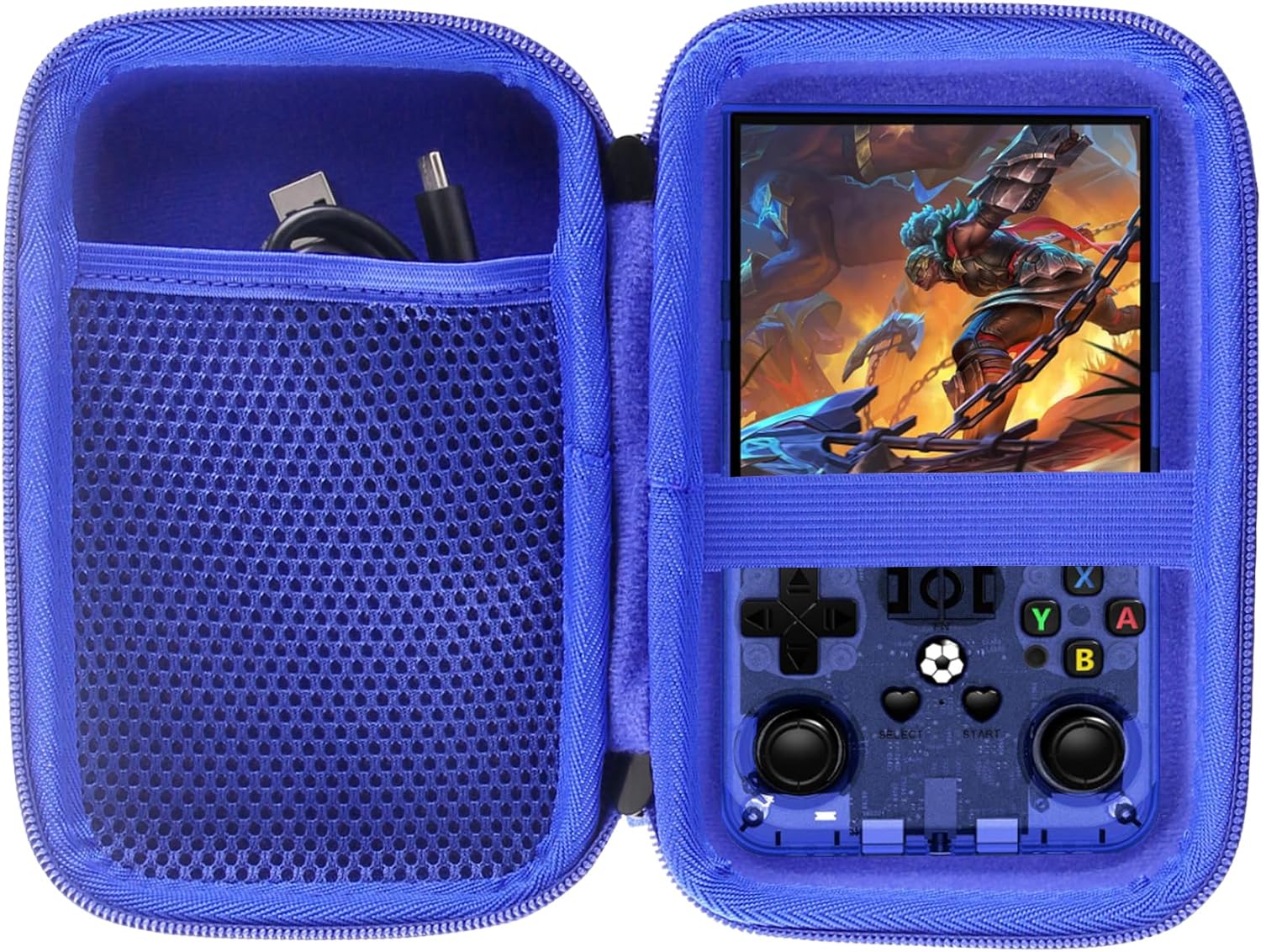WERJIA Hard Case Compatible with RG34XX/R36MAX Retro Handheld Game Console (blue) - Image 2
