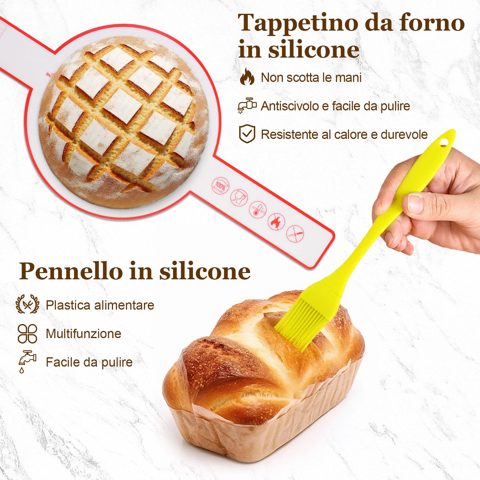 SHANNA Cestino Lievitazione Pane set da 15 Pezzi, cestino pane lievitazione, Cestini Lievitazione Pane in Rattan Naturale, Accessori Per la Cottura del Adatti a Principianti e Panettieri (15PCS)