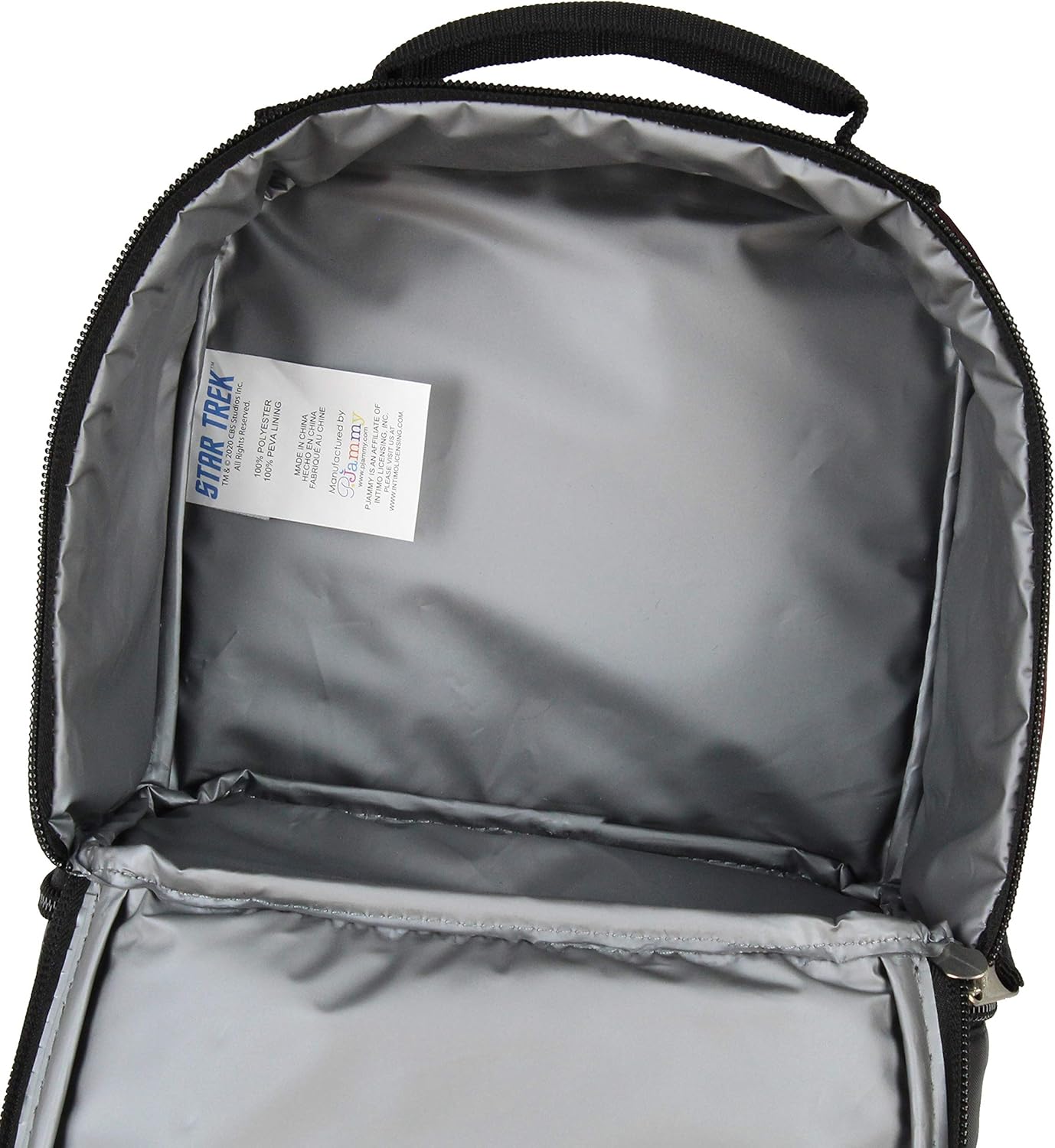 Star Trek The Original Series Spock Embroidered Science Officer Logo Dual Compartment Insulated Lunch Box Bag Tote 10"