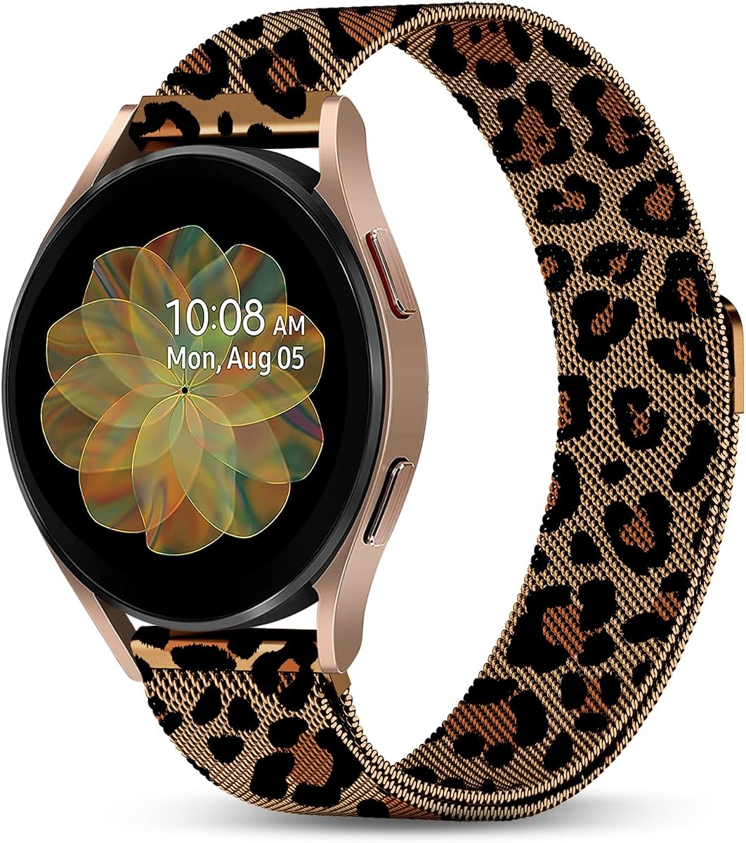 JKD Magnetic Metal Band Compatible with Samsung Galaxy Watch 7 Band, Galaxy Watch 6 5 4 FE 40mm 44mm/5 Pro 45mm/Watch 6 4 Classic/Active 2, 20mm Stainless Steel Strap Women Men for Samsung Watch Bands