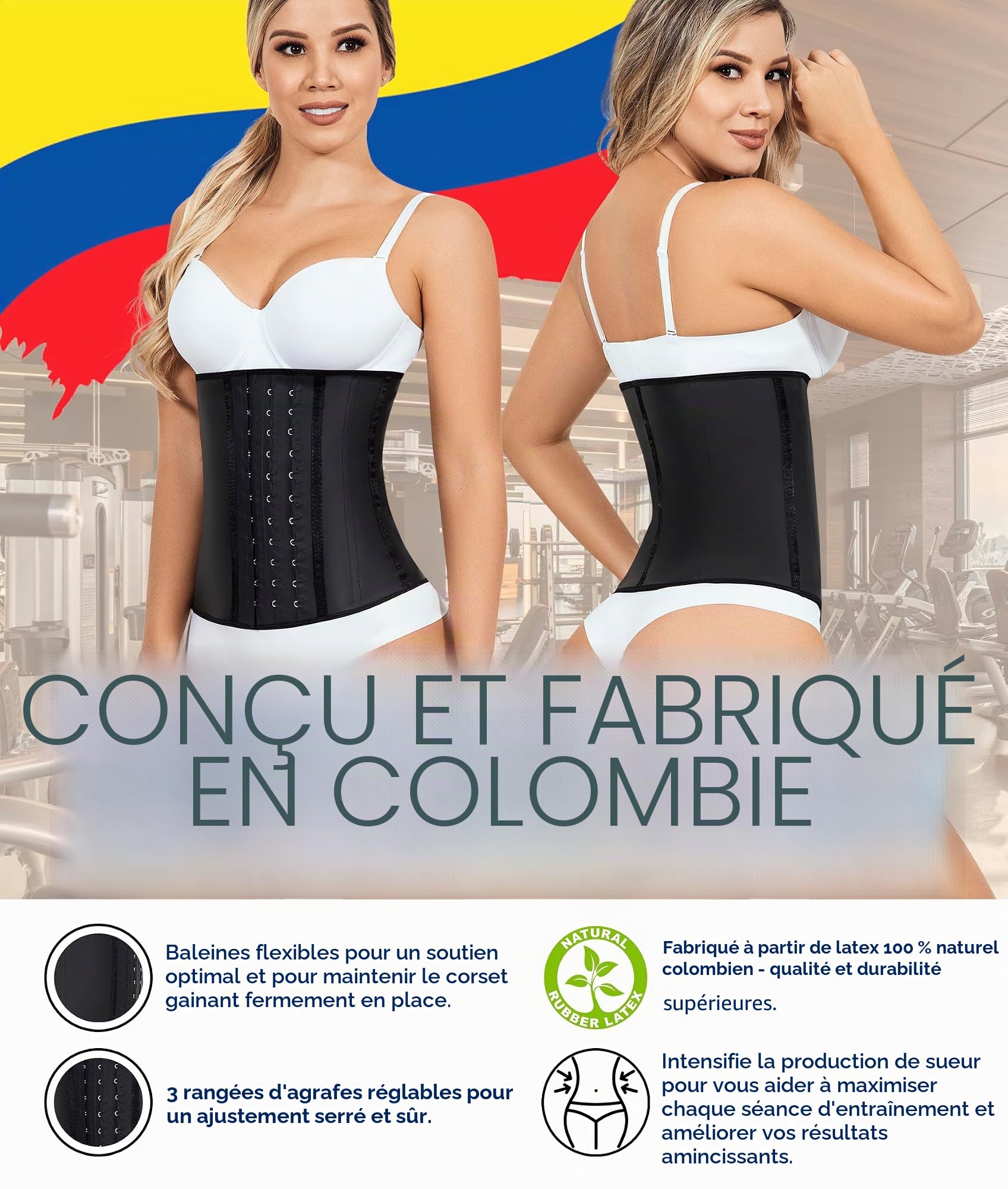 Lady Slim Corset Moulant réducteur de Taille pour Silhouette en sablier