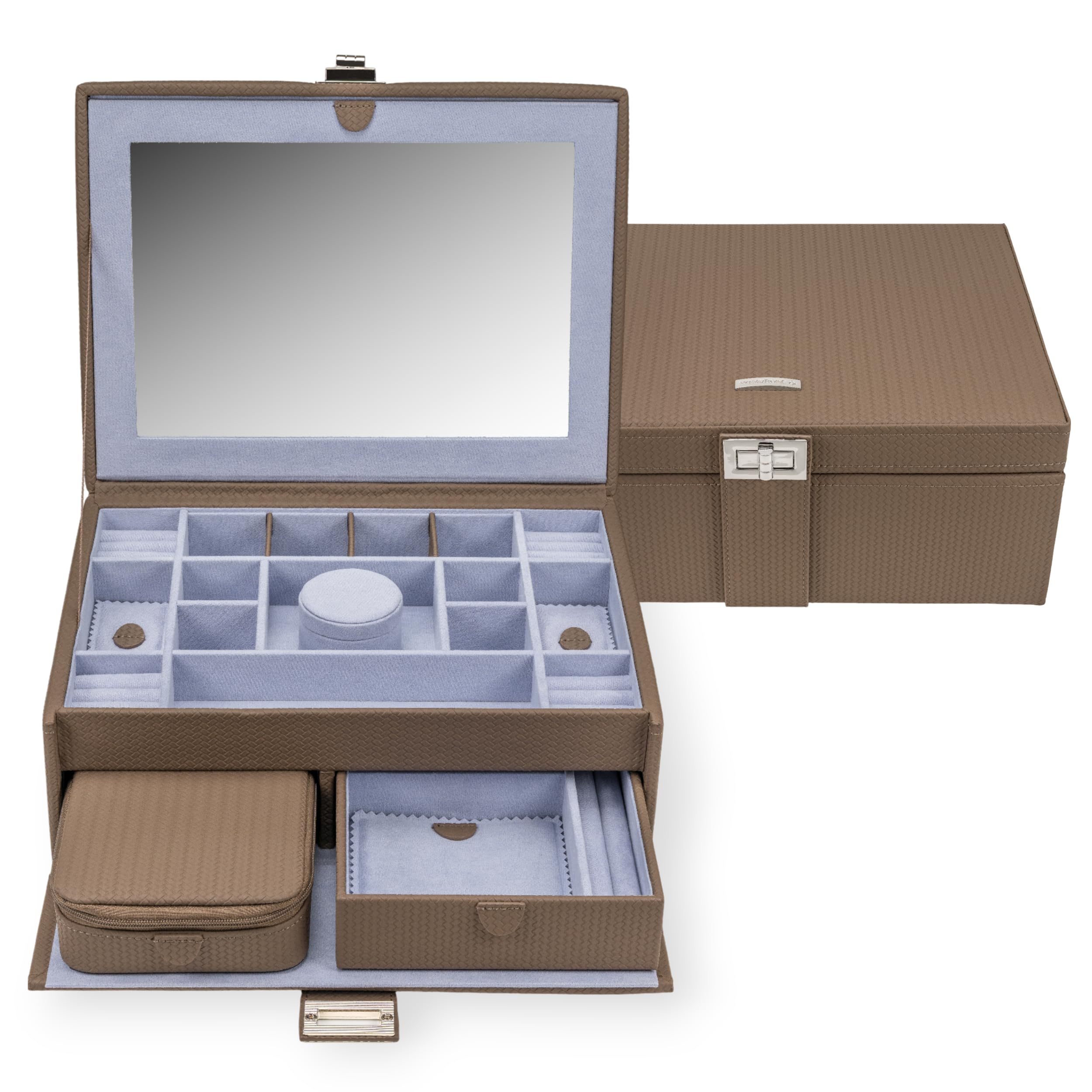 Windrose Szkatułka na biżuterię Corbello Jewelry Box Mocca brązowa