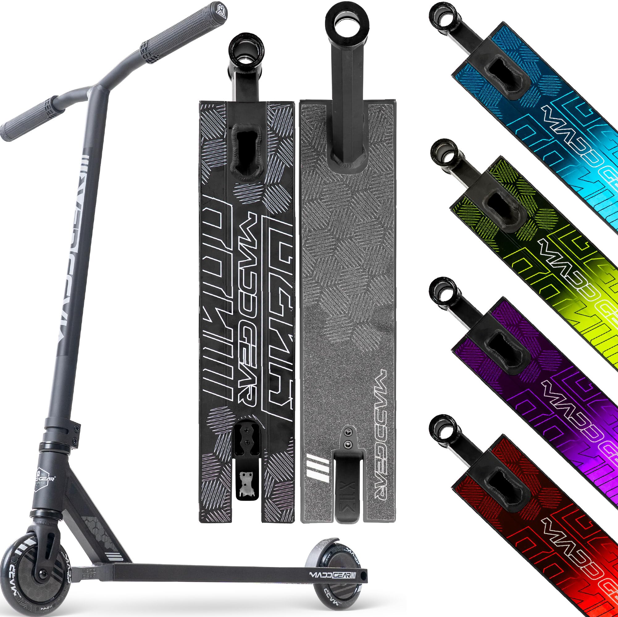 Pro Trick Stunt Scooter for Kids Ages 8-12 – Lightweight Durable 2 Wheel Freestyle Scooter for Skatepark and Street – Easy Assembly – Madd Gear MG3