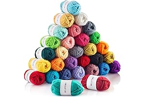 CRAFTISS Yarn Sets: Vibrant Rainbow of Soft Acrylic Yarn for Crocheting and Knitting Creations