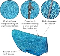 Vista 2 de Kurgo K9 Core Suéter para perro Suéter para perros Chaleco de forro polar para perro Chaqueta de forro polar de punto Forro polar Ligero