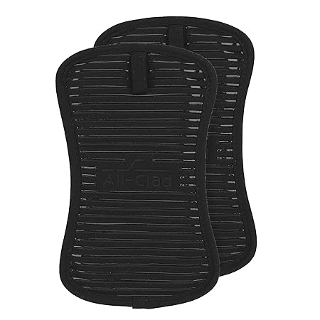 All Clad Textiles Pot Holder - - Heavyweight 100% Cotton Twill, Silicone Treated, Stain Resistant, 500 Degree Heat Resistance, 6 inch by 10 inch by All Clad Textiles