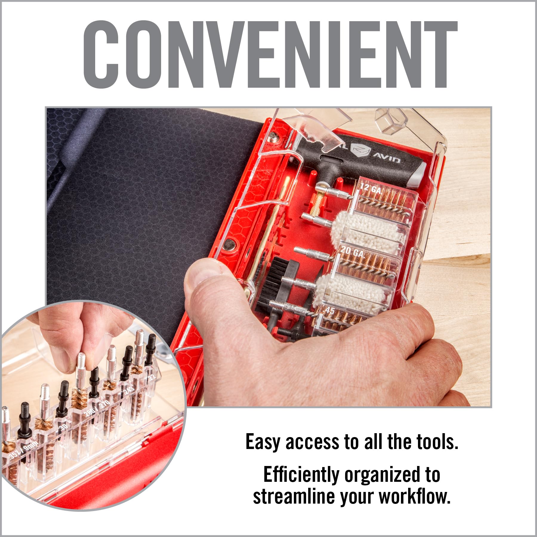 REAL AVID Master Cleaning Station - Centre de Nettoyage Universel pour Armes (de Poing, d’Epaule, Lisses et Rayés)