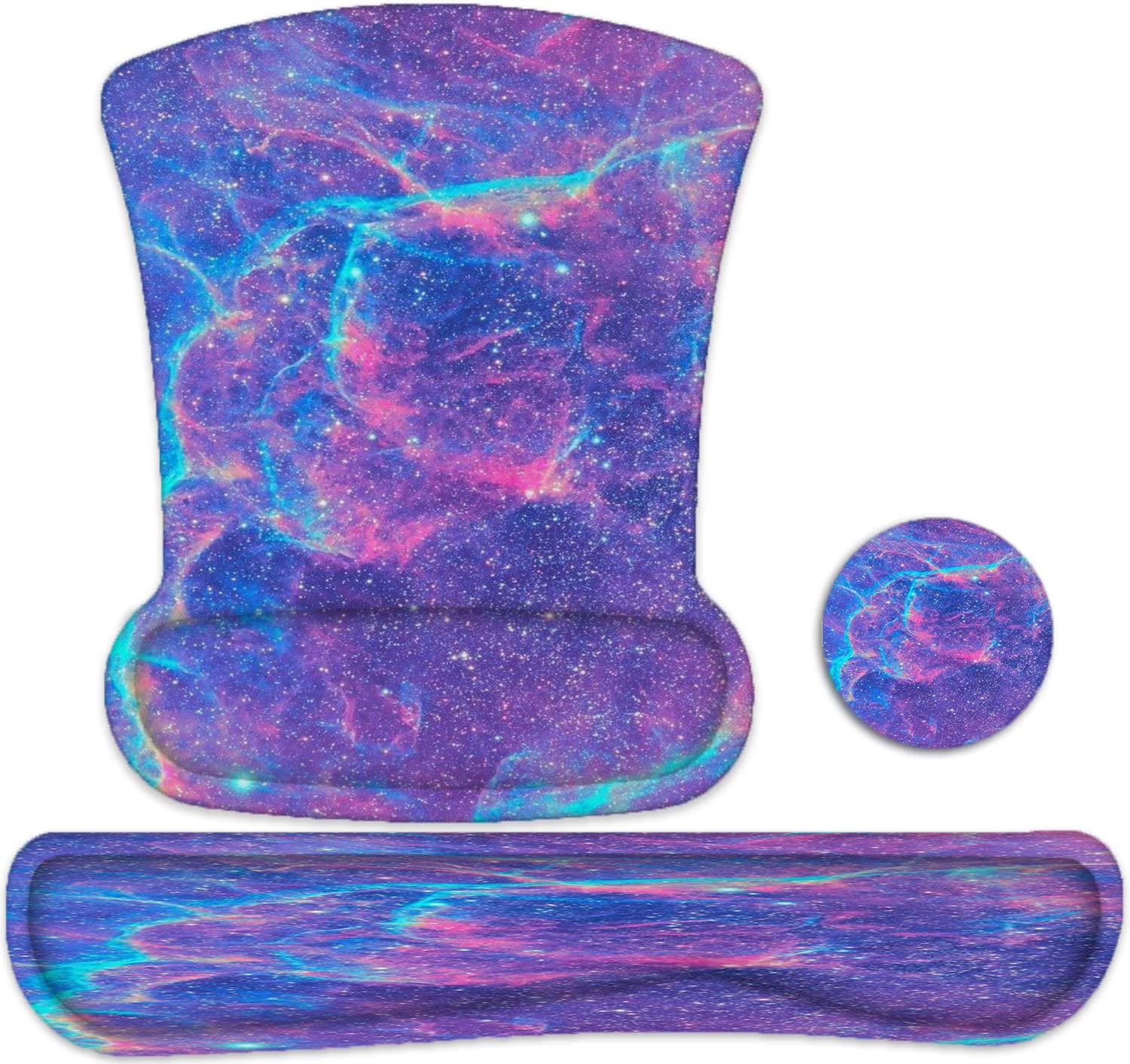 Memory Foam Mouse Pad with Wrist Support Ergonomic Mouse Pad with Wrist Rest Lightweight for Easy Typing＆Pain Relief Wrist Rest Pad for Laptop,Desktop,Game,Office…