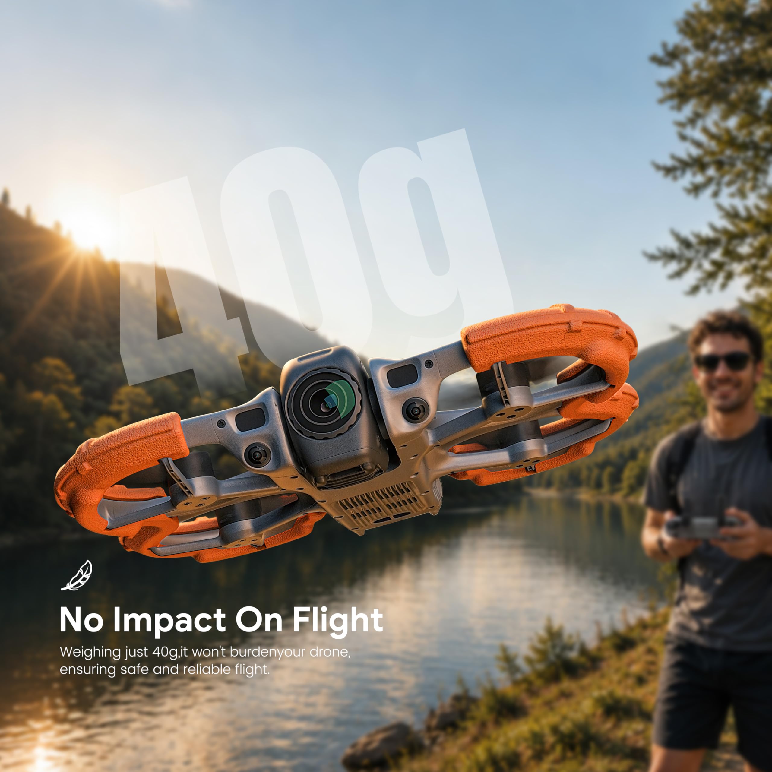 STARTRC Protezione dell'elica per DJI Avata 360, copertura anticollisione per accessori DJI Avata 360 (arancione)