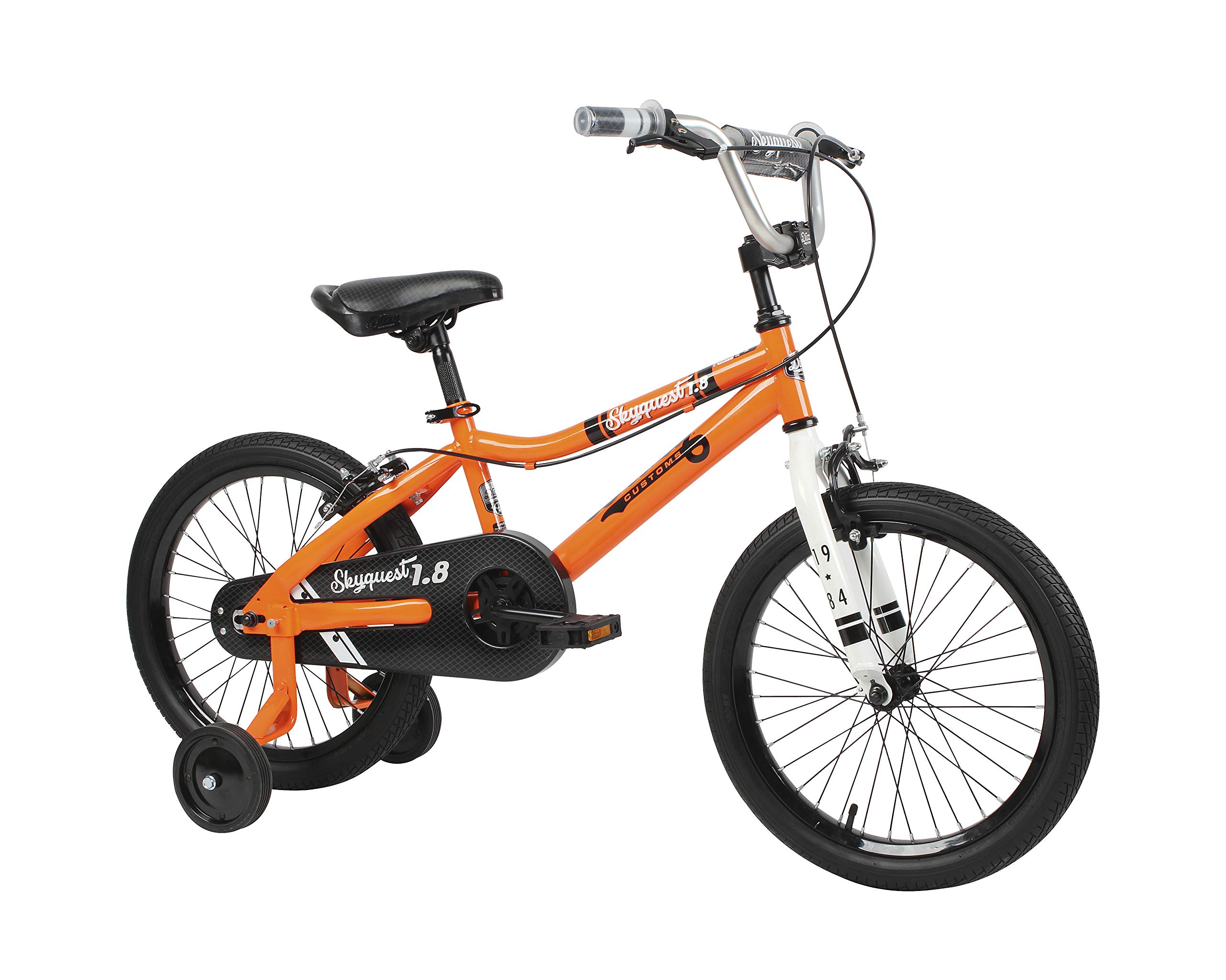 Duzy Customs 18’’ Orange Kids Bike with Five Minute Quick Assembly