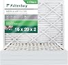 Filterbuy 16x20x2 Air Filter MERV 8 Dust Defense 4-Pack, Pleated HVAC AC Furnace Air Filters Replacement Actual Size: 15.50 x 19.50 x 1.75 Inches