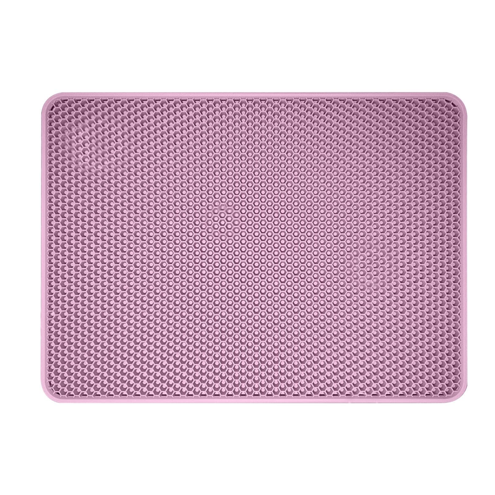 Tapis de litière pour chat | Tapis récupérateur de litière avec design | double couche – Tapis de litière imperméable pour chat pour le sol, tapis récupérateur de litière pour moins de déchets