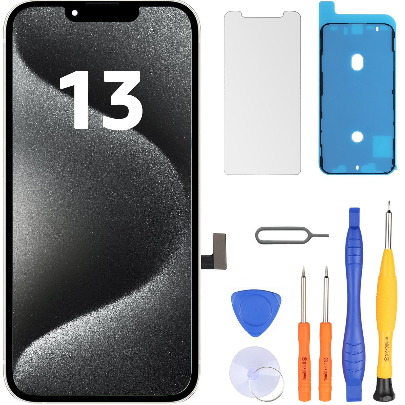 LL TRADER Schermo per iPhone 13 LCD 6,1" Schermo di Ricambio FHD Touch Screen 3D Touch Digitizer Telaio Montaggio e Kit di riparazione 2026