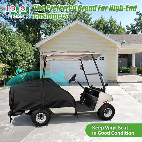 Miniatura 8 de 10L0L Funda protectora impermeable para asiento de carrito de golf para 4 pasajeros EZGO Club Car Yamaha, una gran cubierta para mantener los