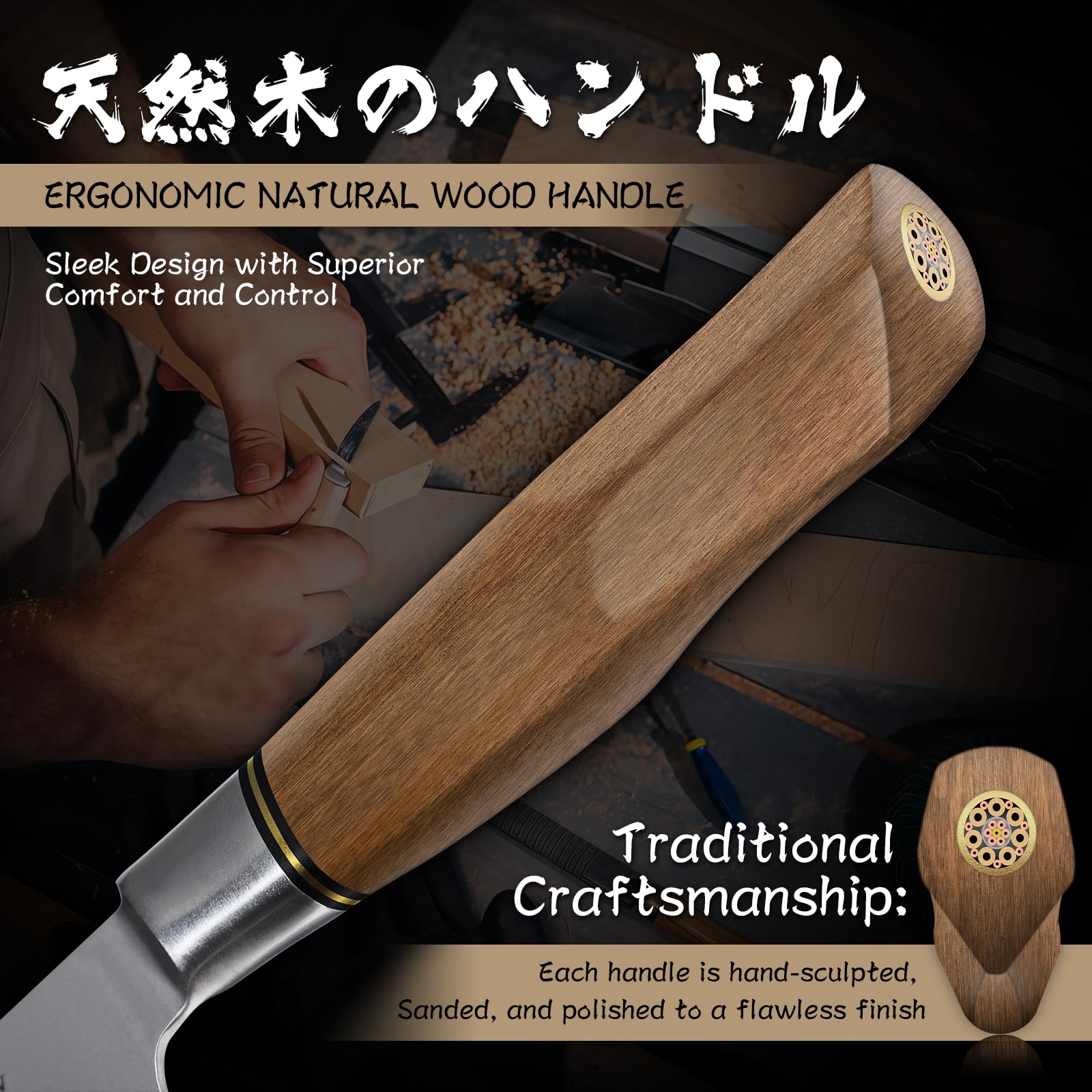 Purple Dragon Gyuto Chef Knife 7.5 Inch Ultra Sharp Kitchen Knife — Amazon image 4